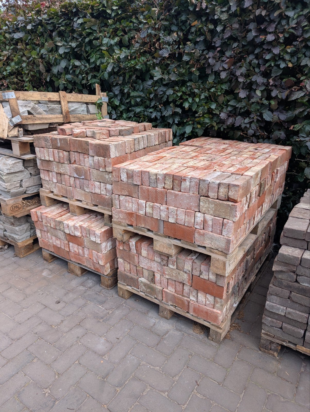 Rode bakstenen 1350 stuks, Tuin en Terras, Ophalen