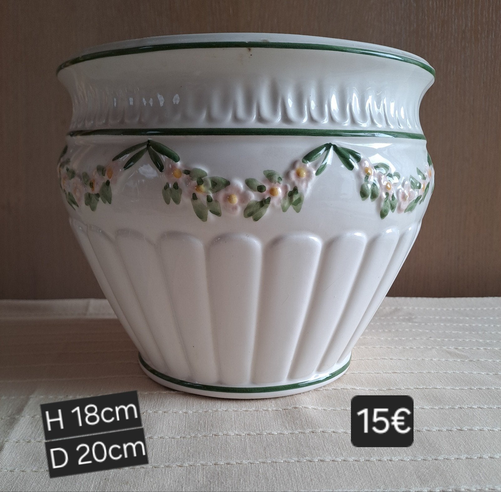 vintage bloempot, Enlèvement ou Envoi