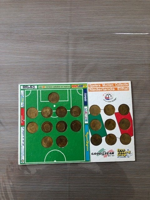 WK VOETBAL ELFTAL NEDERLAND MUNTEN VERZAMELING, Ophalen of Verzenden, Zo goed als nieuw