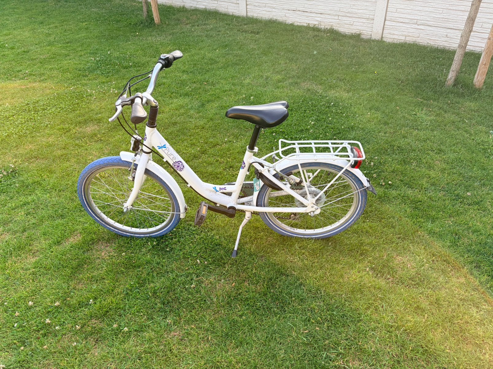 meisjes fiets pure wit blauw, Fietsen en Brommers, Ophalen, Gebruikt, Dames