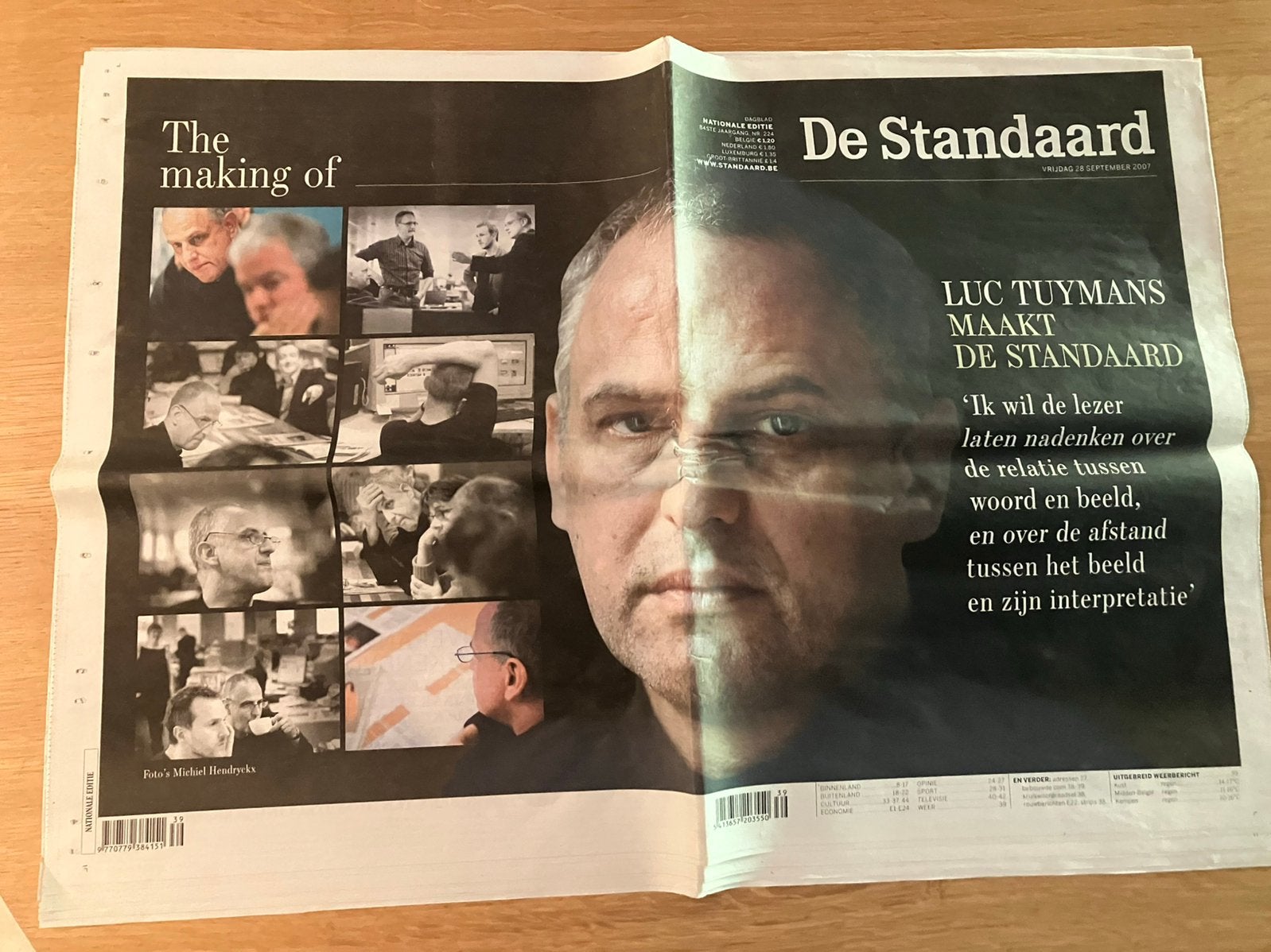 Luc Tuymans crée le Standard 2007, Enlèvement ou Envoi, Comme neuf