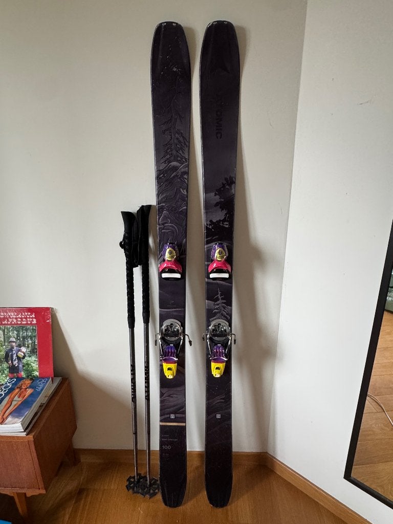 Atomic Bent Chetler 100 skis (incl bindings + poles), Ophalen, Gebruikt, Ski, Atomic