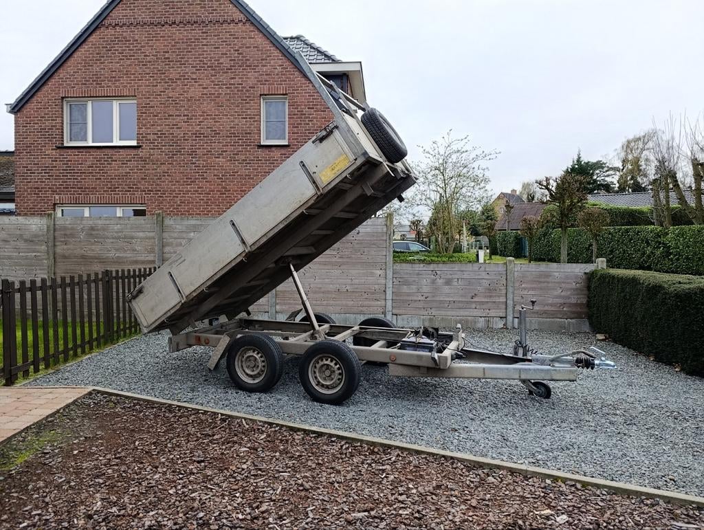 Kipper aanhangwagen huren ( niet te koop), Ophalen, Gebruikt