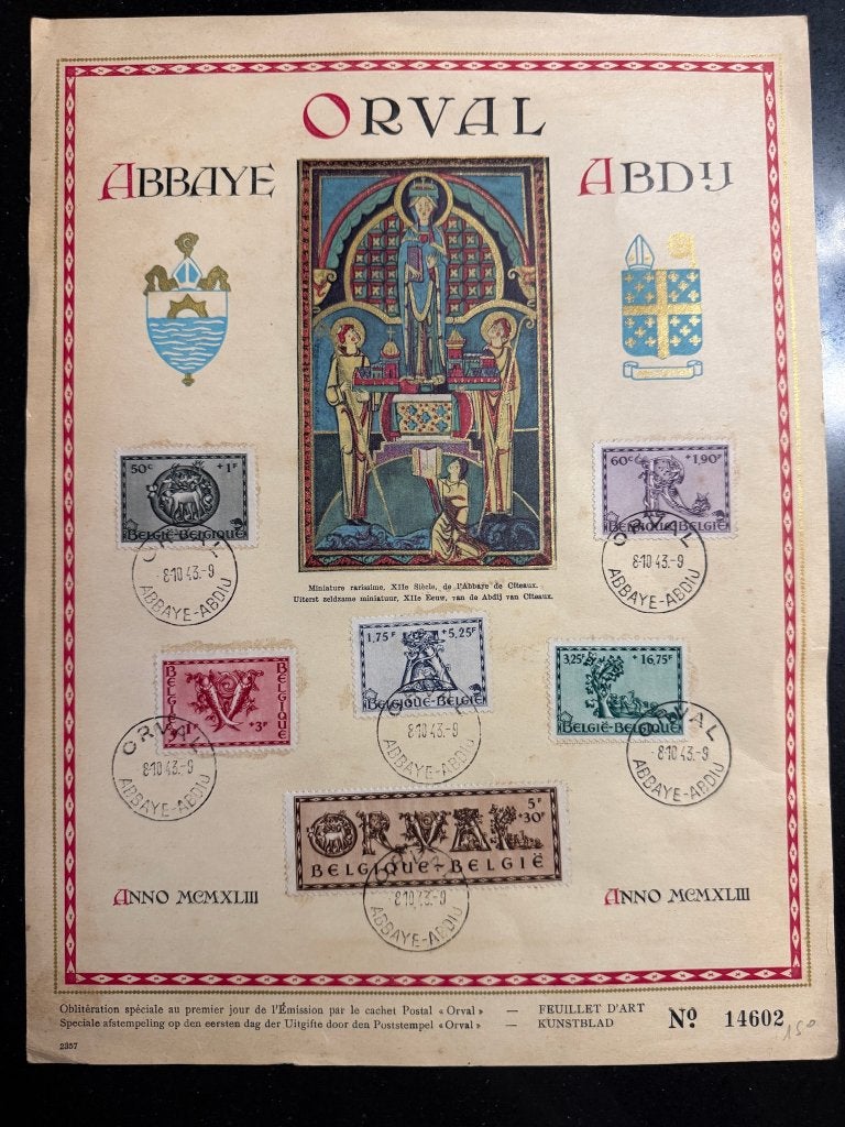 Lot de timbres belges dont Orval 1943 Comic Book Heroes 20e, Enlèvement ou Envoi, Non oblitéré