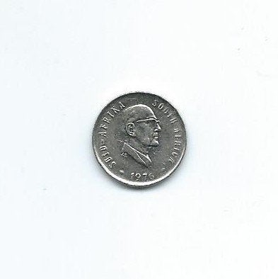 Zuid-Afrika, 5 Cents 1976, President Fouche., Postzegels en Munten, Ophalen of Verzenden, Zuid-Afrika, Losse munt
