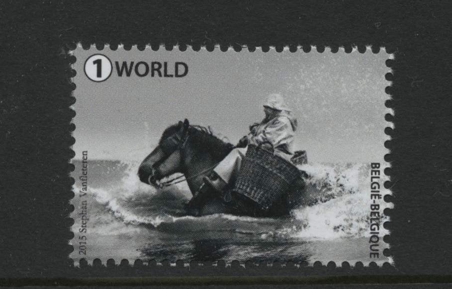 België garnaalvisser te paard postfris, Ophalen of Verzenden, Postfris, Postfris