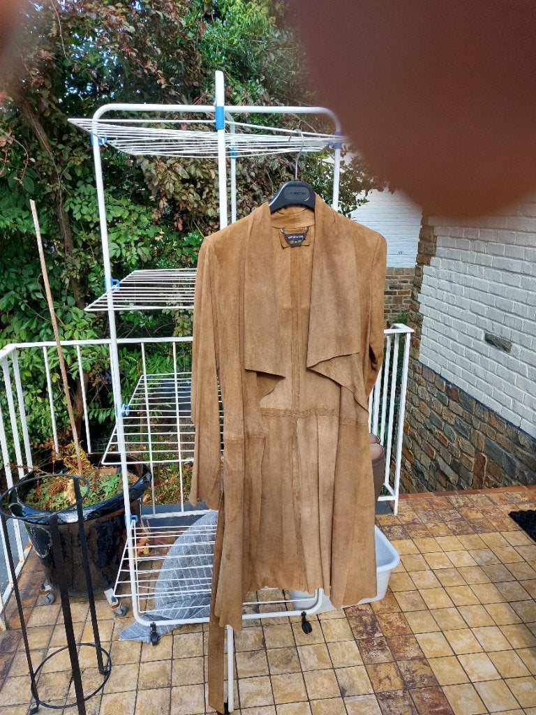 Manteau daim dame, cognac, Kleding | Dames, Overige Dameskleding, Caroline Biss, Ophalen, Zo goed als nieuw