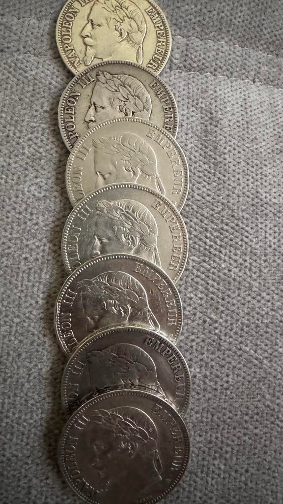 7 pièces de 5 franc napoléon, Enlèvement ou Envoi