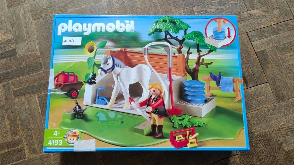 Playmobil set paard met wasplaats - 4193, Kinderen en Baby's, Speelgoed | Playmobil, Ophalen of Verzenden, Zo goed als nieuw, Complete set