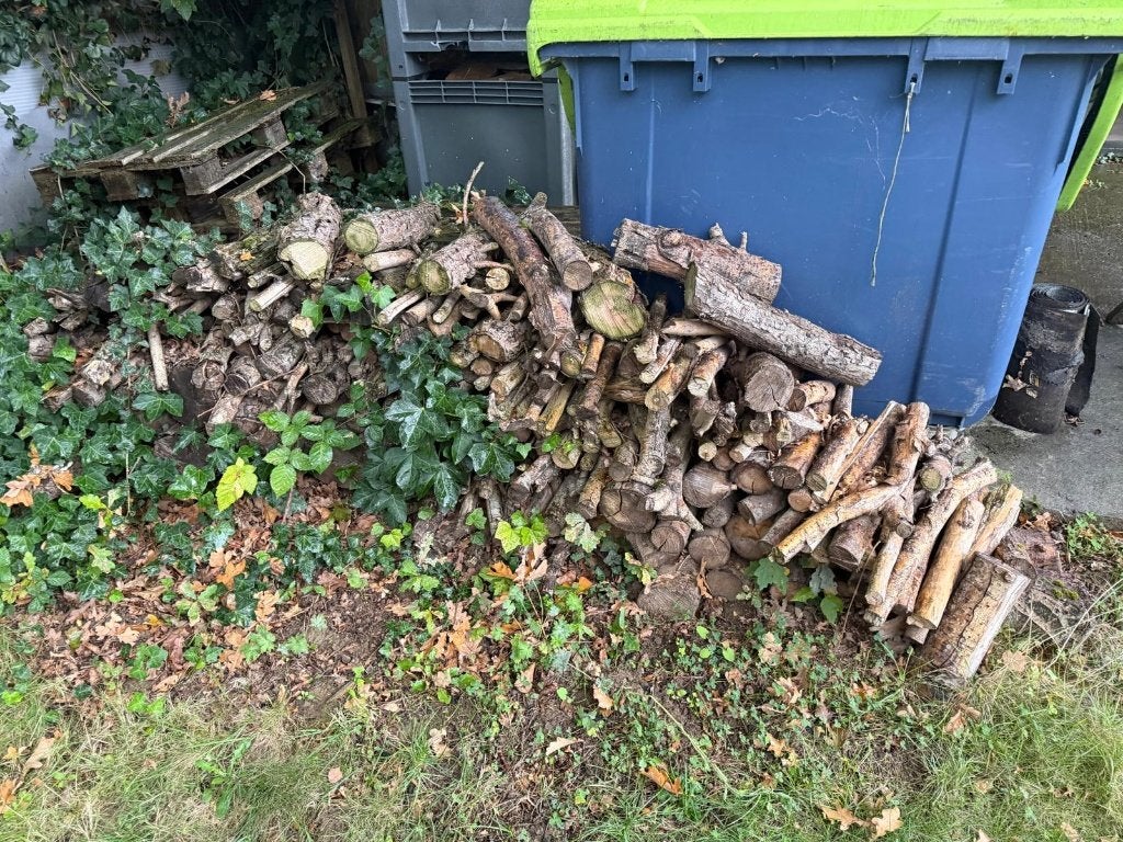 stookhout brandhout, Doe-het-zelf en Bouw, Ophalen, Gebruikt, 25 tot 50 mm, Balk
