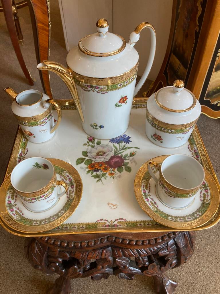 Antiek Limoges servies met onderschaal, Antiek en Kunst, Ophalen