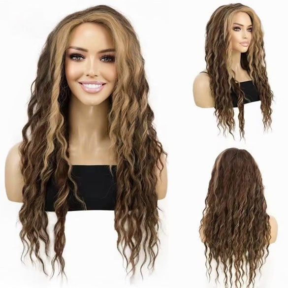 Nonchalante wilde pruik lang haar met beach waves, Ophalen of Verzenden, Nieuw