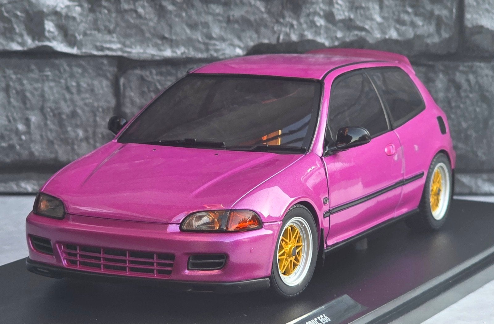 Honda Civic EG6 Pink 1/18éme, Enlèvement ou Envoi, Solido, Voiture, Solido
