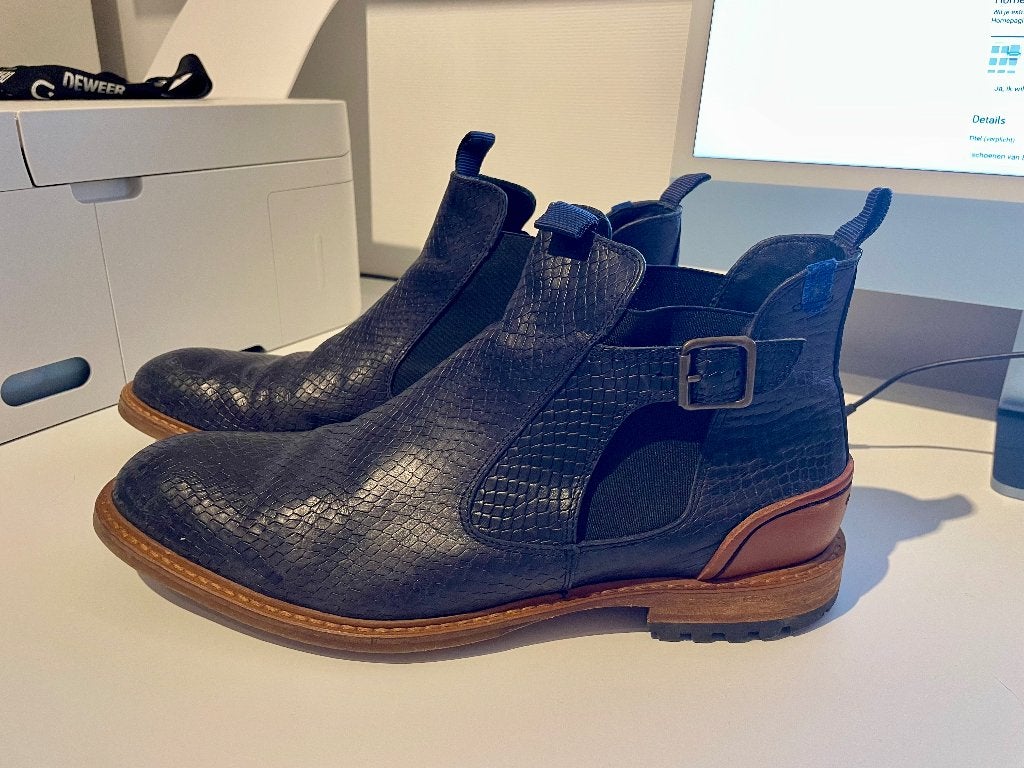 Boots F. van Bommel - maat 44, Kleding | Heren, Schoenen, Zo goed als nieuw, Boots, Blauw, Ophalen of Verzenden
