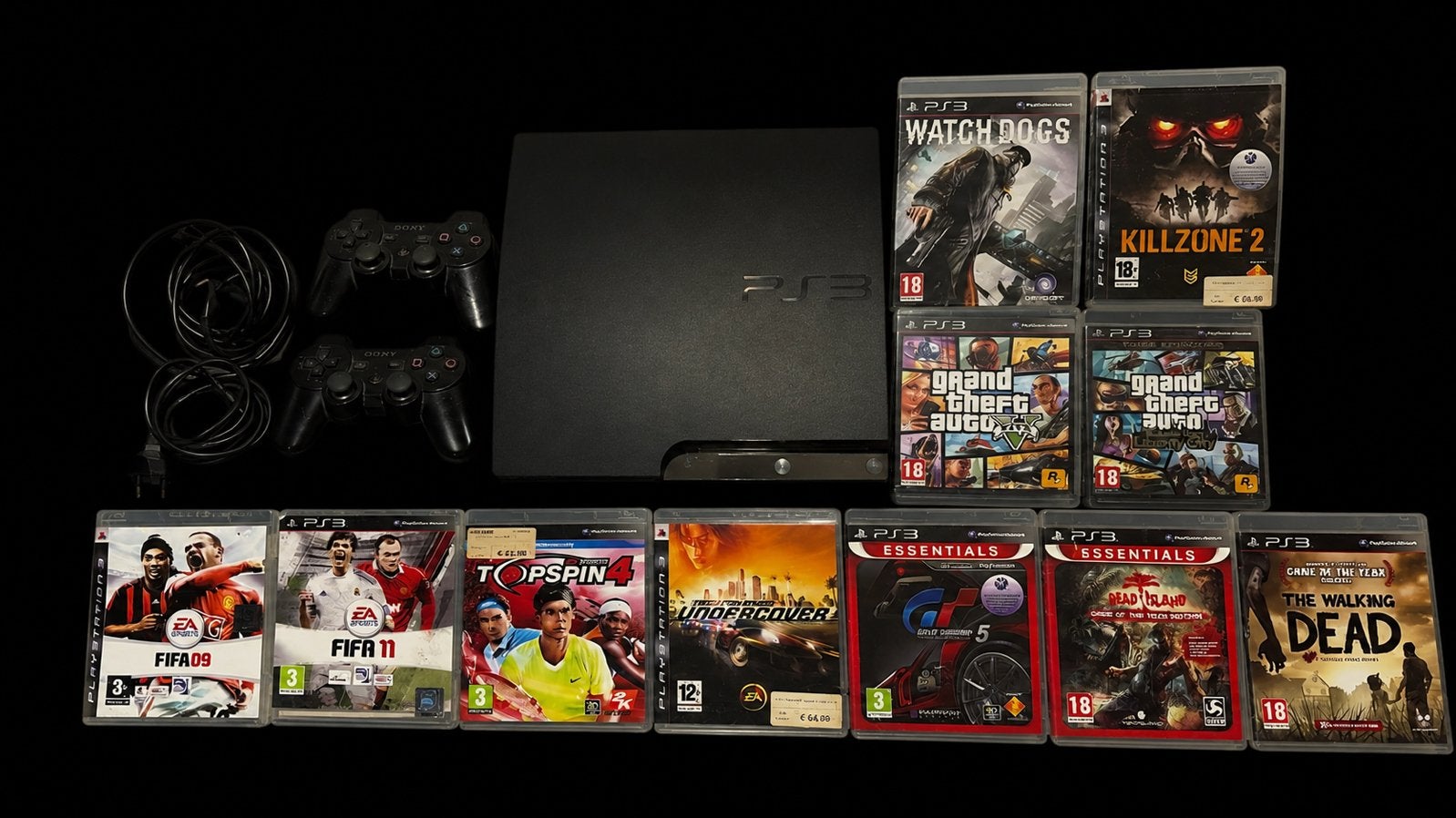PlayStation 3 320GB - compleet pakket met alle toebehoren, Ophalen, Met games, Met 2 controllers, 320 GB