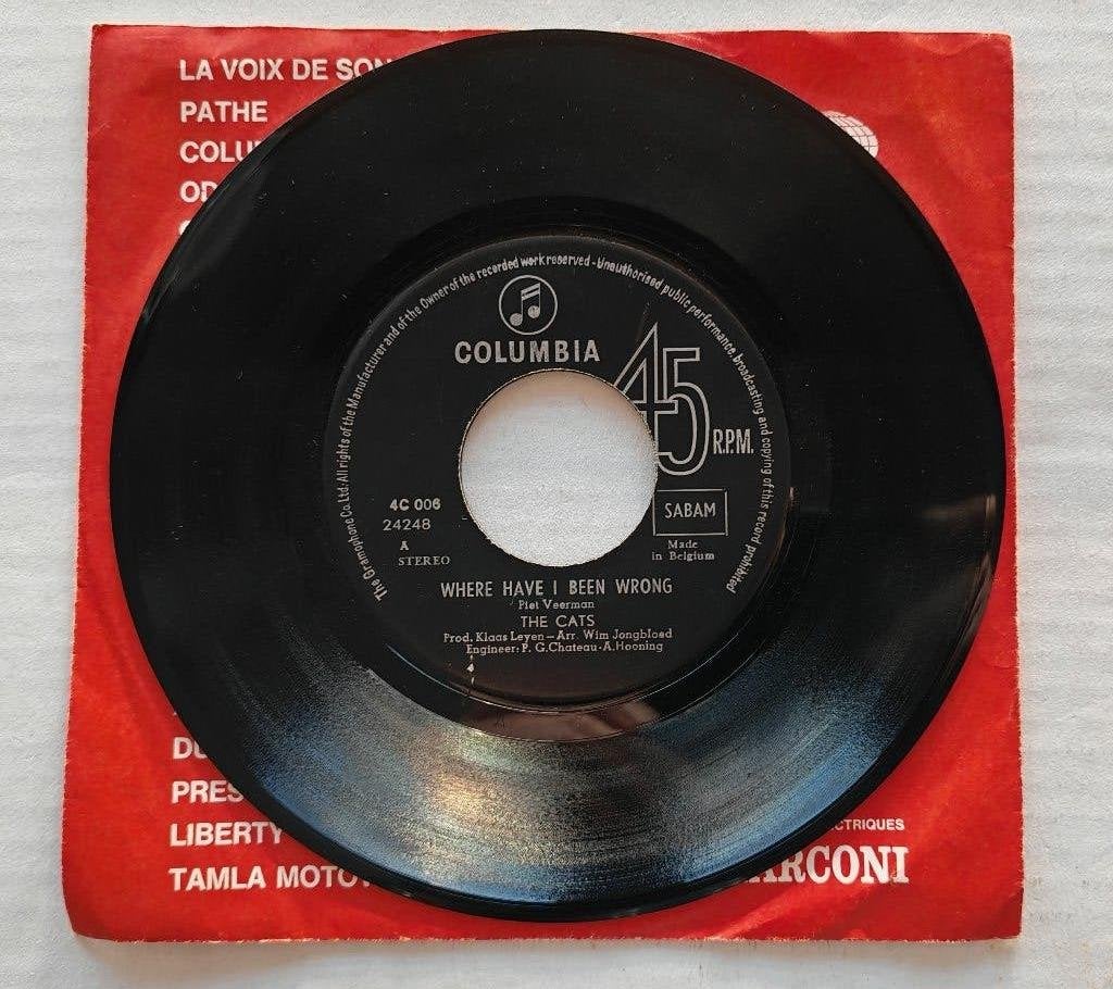 THE CATS - Where have I been wrong (45t), Cd's en Dvd's, Ophalen of Verzenden, Zo goed als nieuw, 7 inch, Pop