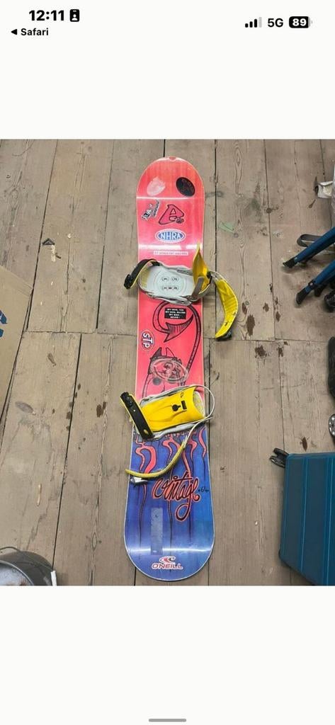 Snowboard met bindingen, Sport en Fitness, Ophalen, Bindingen