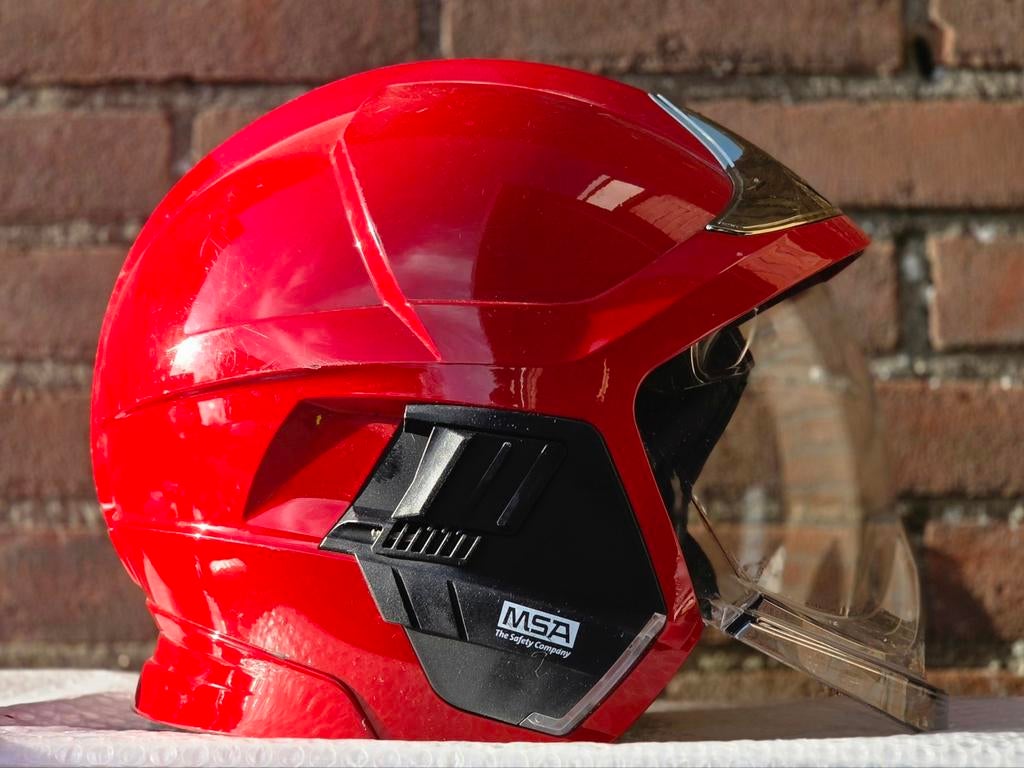 Brandweerhelm brandweer MSA F1xF M, Verzamelen, Ophalen of Verzenden