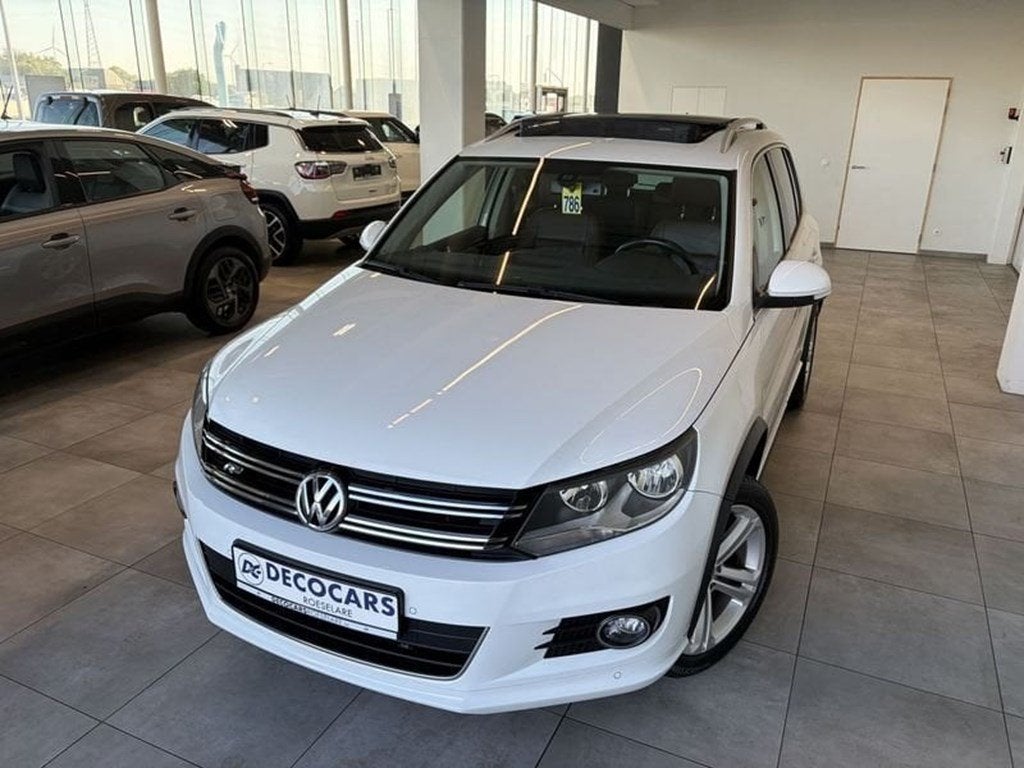 Volkswagen Tiguan R-Line / Panoramisch Dak / Leder & Zetelv, Auto's, Euro 6, Bruin, 5 deurs, SUV of Terreinwagen