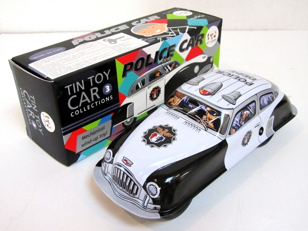 Tin Toy Car 3 "POLICE CAR" St John - Marxu + boîte, Enlèvement ou Envoi, Neuf, Voiture