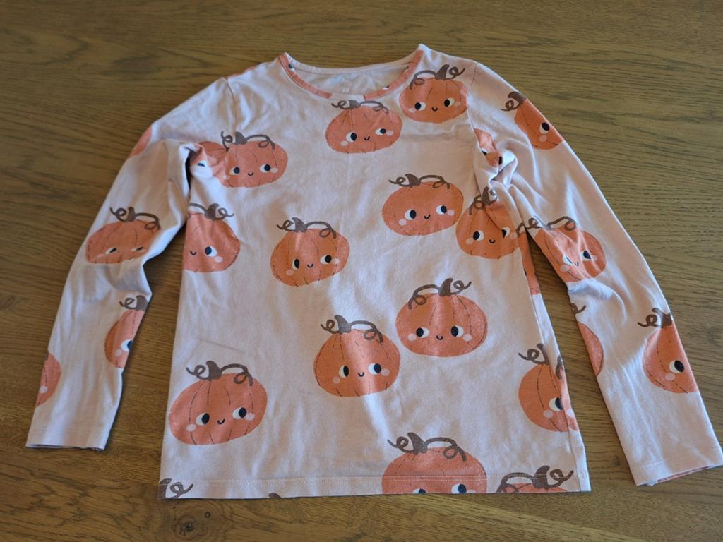 Tricot top met pompoenprint zomer sweater, Kinderen en Baby's, Kinderkleding | Maat 122, Gebruikt, Jongen of Meisje, H&M, Ophalen of Verzenden