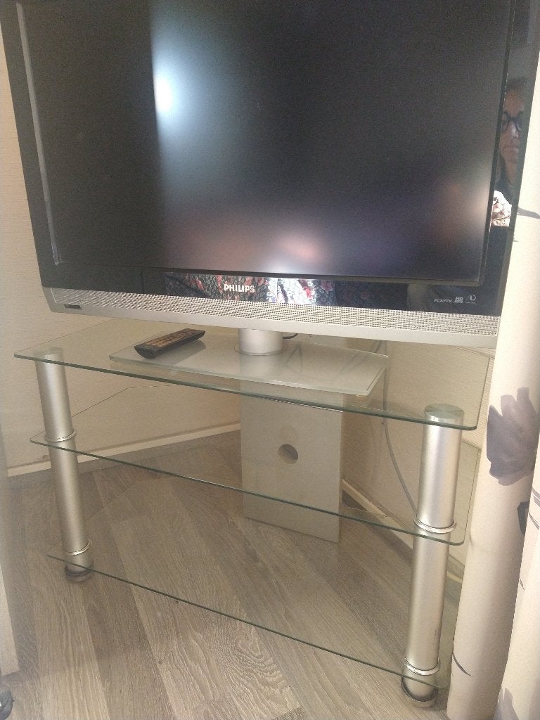 Klein TV meubel glas, Ophalen, Gebruikt, Glas, Modern