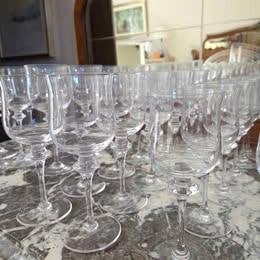 Servies van kristalglas uit Sèvres gesigneerd, Antiek en Kunst, Ophalen