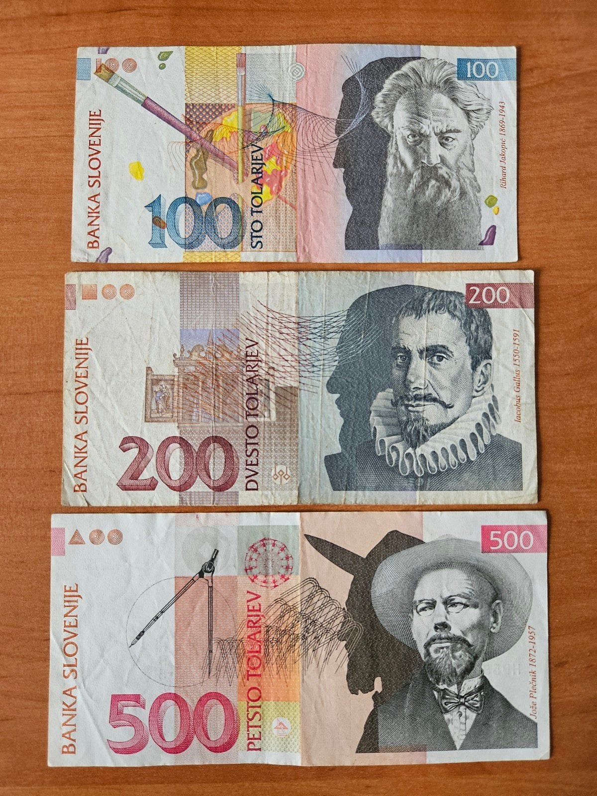 Bankbiljetten Slovenië set tolarjew, Ophalen of Verzenden, Joegoslavië, Setje