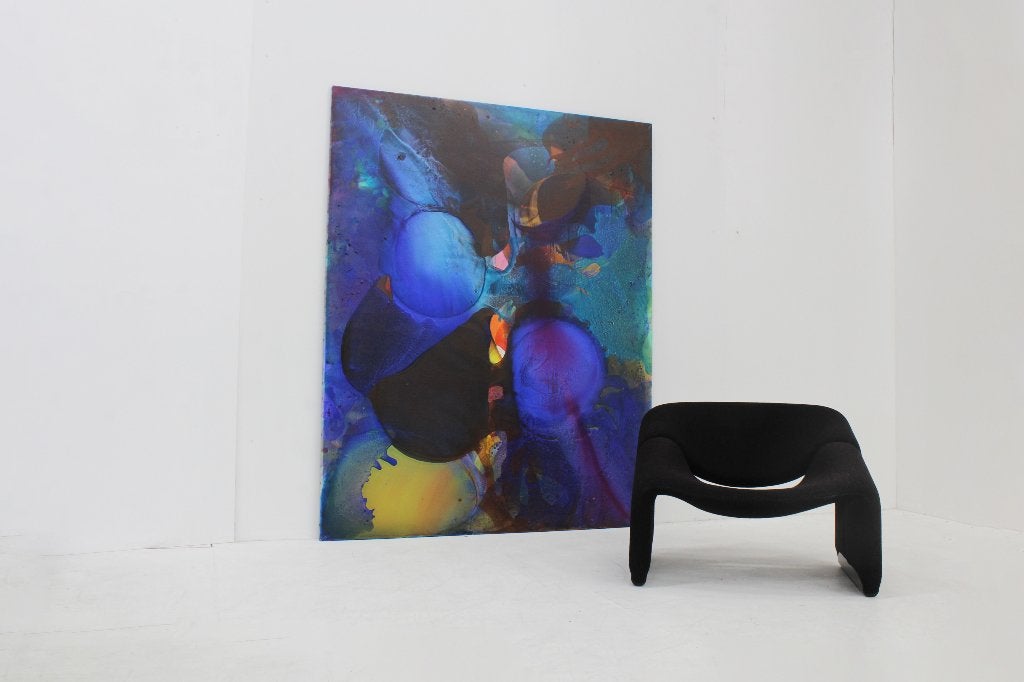 Vintage Large Abstract Painting, Ophalen of Verzenden