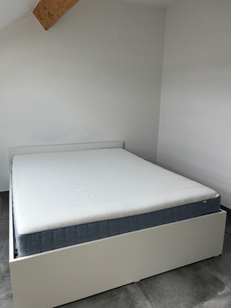 Ensemble lit/sommier/matelas, Huis en Inrichting, Slaapkamer | Complete slaapkamers, Ophalen of Verzenden, Zo goed als nieuw, Tweepersoons