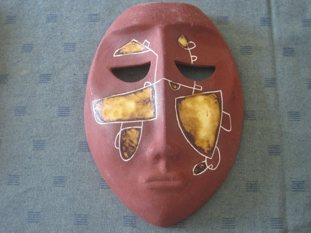 masque design en céramique signé, Antiquités & Art, Antiquités | Céramique & Poterie, Enlèvement ou Envoi