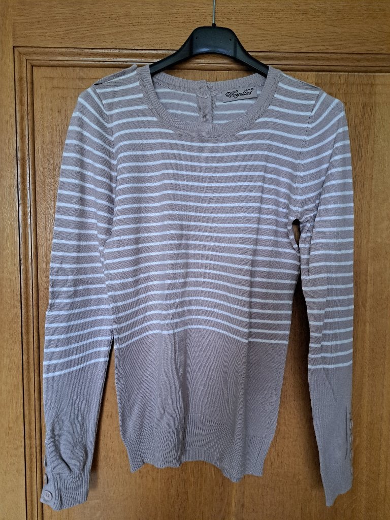 Beige trui Voyelles, Kleding | Dames, Truien en Vesten, Beige, Ophalen of Verzenden, Zo goed als nieuw, Maat 36 (S)