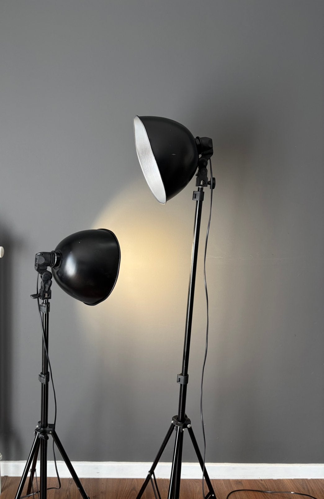 Studiolamp/Vloerlamp (zwart) (x2), Ophalen, Gebruikt, 100 tot 150 cm