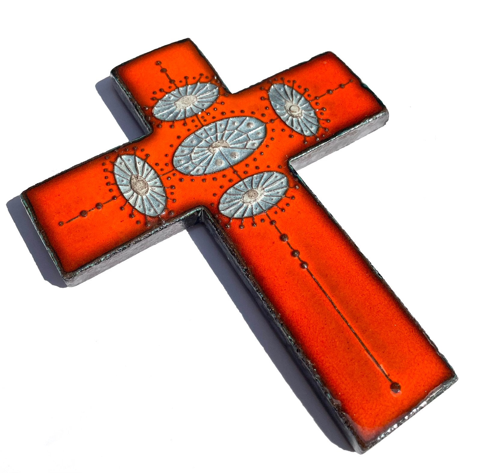 Croix céramique 1970's, Antiek en Kunst, Antiek | Keramiek en Aardewerk, Ophalen of Verzenden