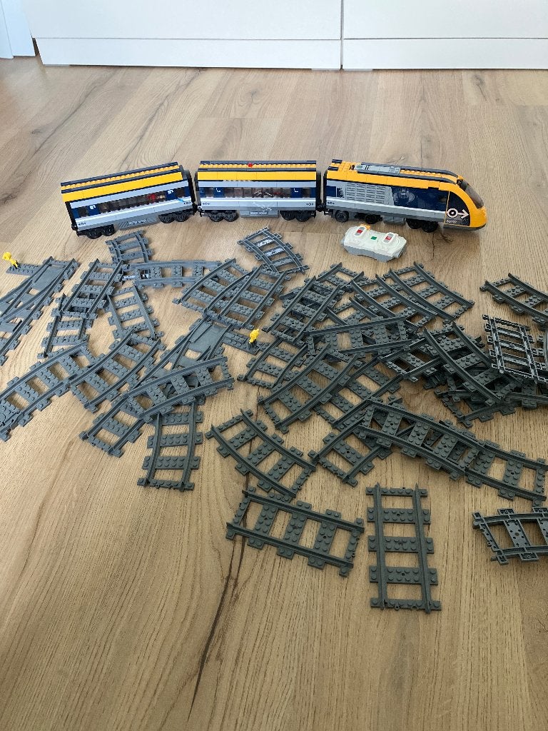Lego passagierstrein met extra sporen, Ophalen, Zo goed als nieuw, Complete set, Lego