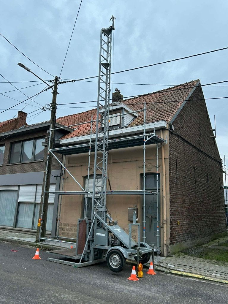 Bouwlift: BL-400ECE - Hijsvermogen 400 kg, Bricolage & Construction, Monte-charges, Comme neuf, Ascenseur de chantier, Enlèvement