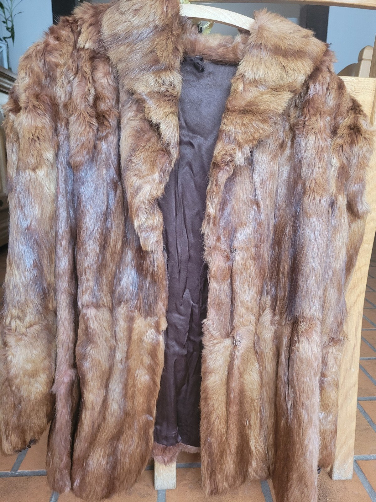 manteau fourrure vison brun taille entre 38 -42, Kleding | Dames, Jassen | Winter, Ophalen, Zo goed als nieuw, Maat 38/40 (M)