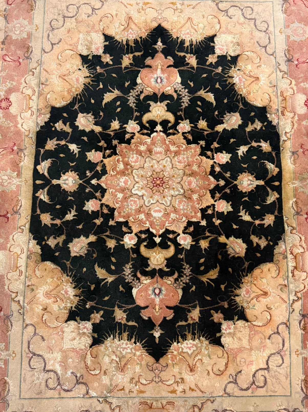 Handgeknoopt Perzisch Tabriz Tapijt (100 x150), Ophalen of Verzenden, Zo goed als nieuw