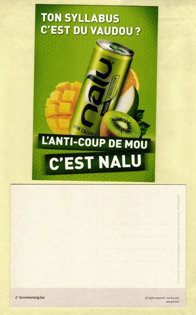 1 CP publicité Nalu (RV) FR, Collections, Enlèvement ou Envoi, 1980 à nos jours, Non affranchie, Autres thèmes