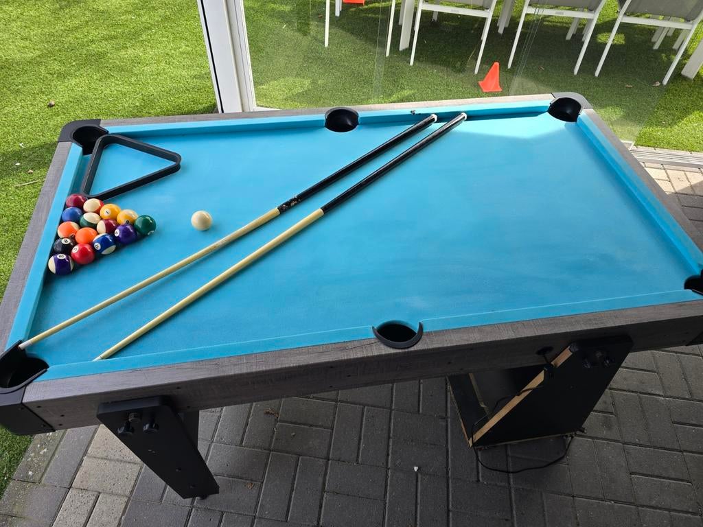 Pooltafel + airhockey 2 in 1, Sport en Fitness, Biljarten en Poolen, Ophalen, Pooltafel