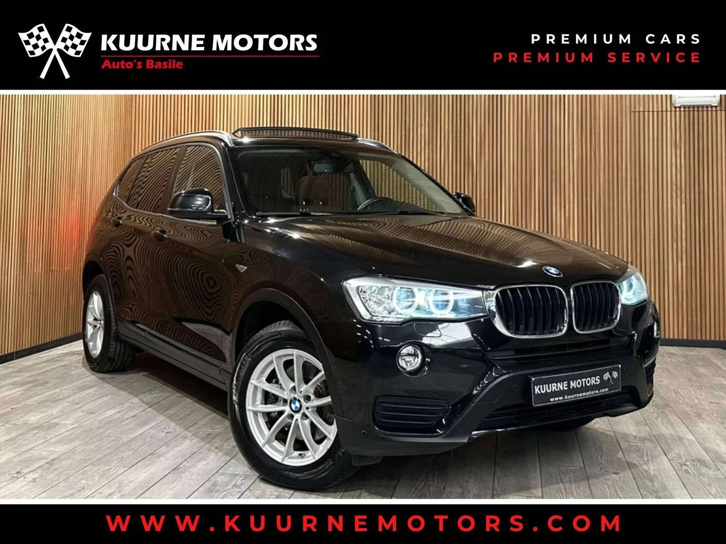 BMW X3 xDrive20dA Leder/Pano/SportZet/Xenon/VerwZet *1j gara, Automaat, Euro 6, 4 cilinders, Zwart