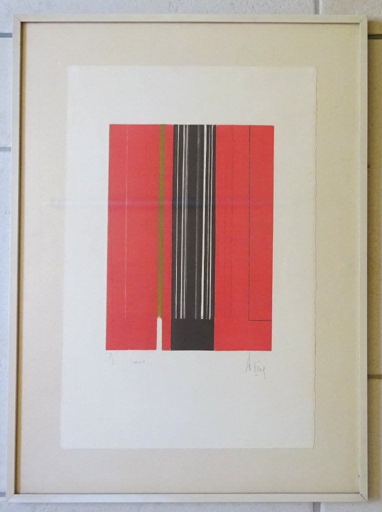 Luc Peire, Aquatint, 3/50, Yacul, 1966, Enlèvement ou Envoi, Eau-forte, Encadré, 1950 - 1999