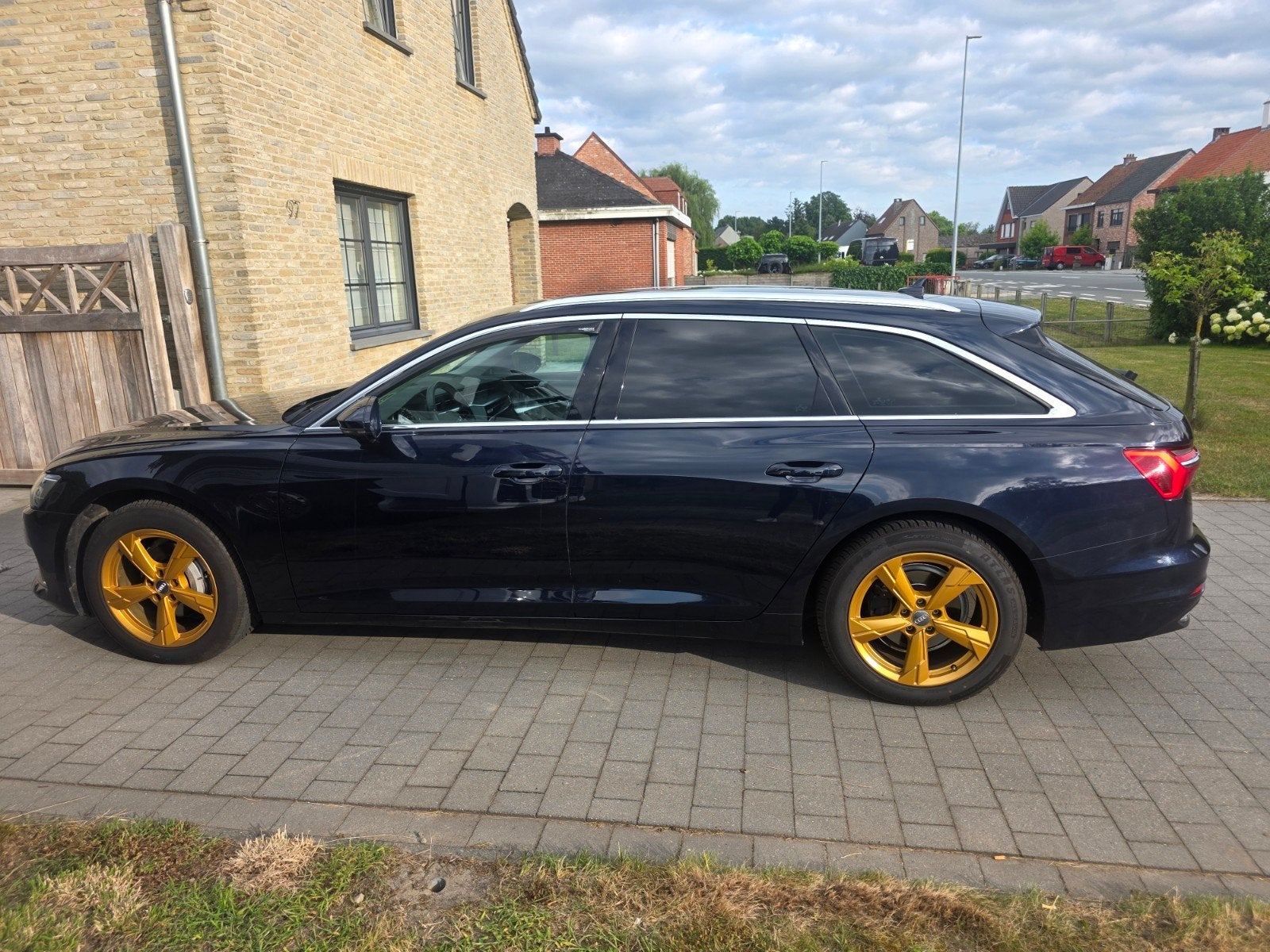 Audi a6, Auto's, Automaat, 2000 kg, Blauw, Leder