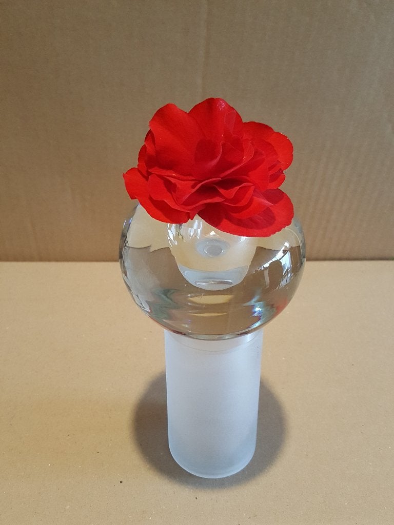Soliflore vase bougeoir 3-en-1 - design scandinave vintage, Maison & Meubles, Verre, Utilisé, 18 cm, Transparent