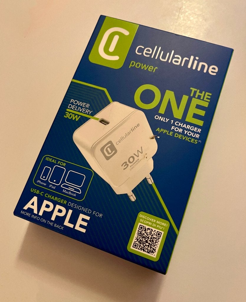 Chargeur Cellularline « The One » 30W USB-C Boîte scellée, Informatique & Logiciels, Enlèvement ou Envoi, Neuf, Cellularline