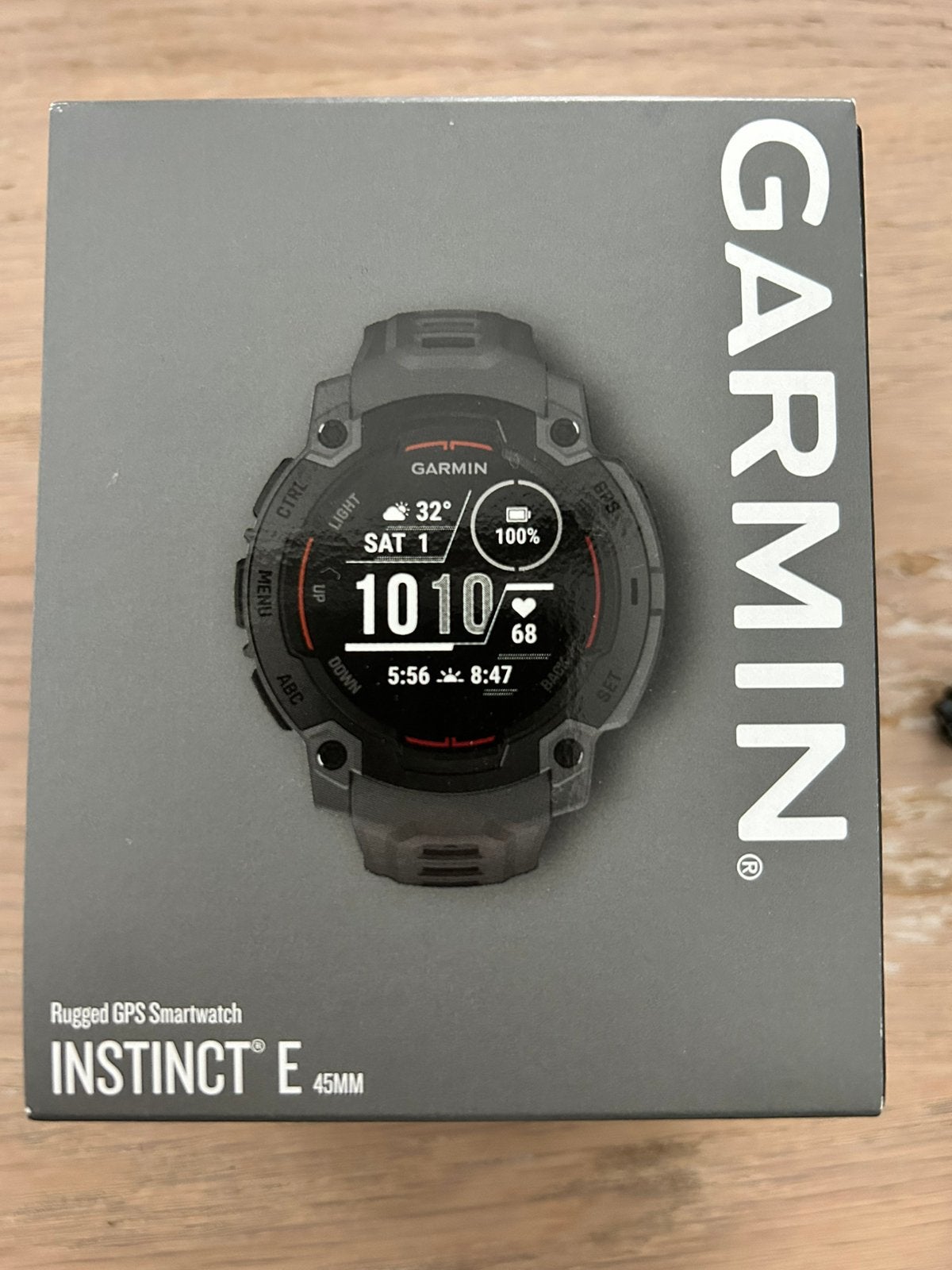 Garmin INSTINCT E 45mm smartwatch, Handtassen en Accessoires, Sporthorloges, Ophalen, Zwart, Zo goed als nieuw, Waterdicht