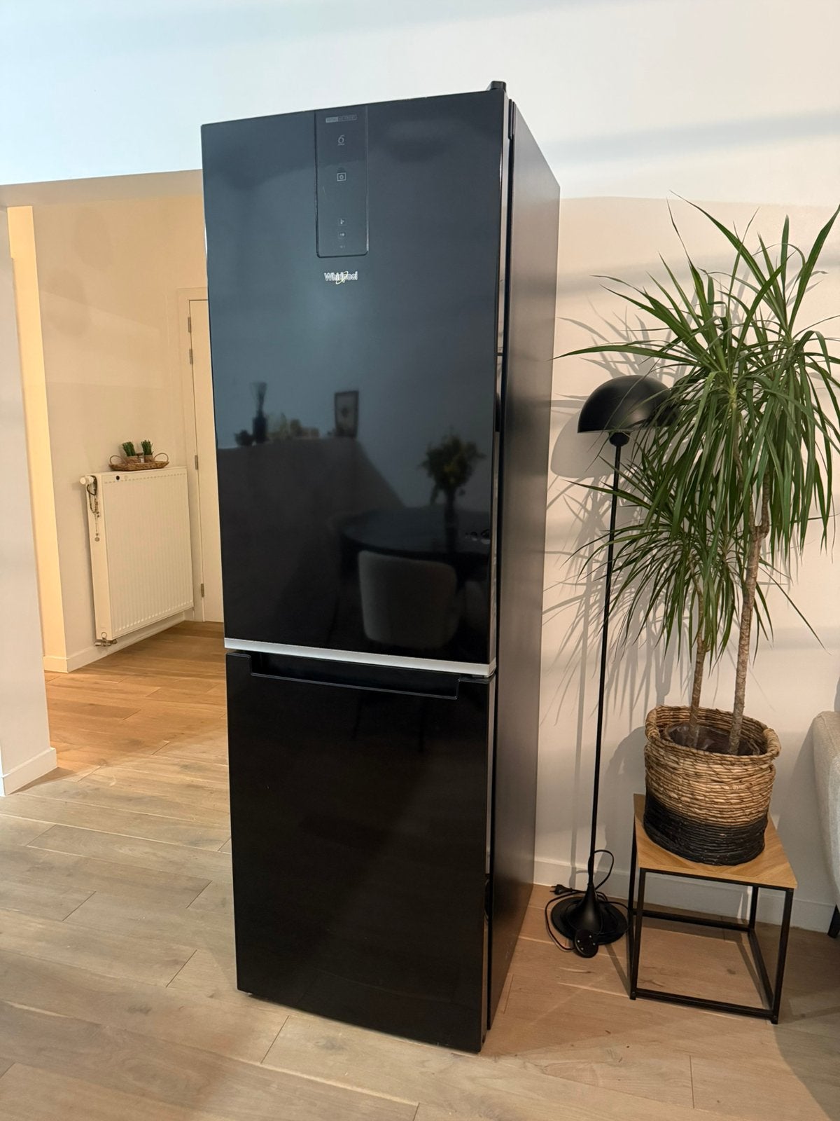 Whirlpool koel-vriescombinatie zwart – zo goed als NIEUW!, Ophalen, Zo goed als nieuw