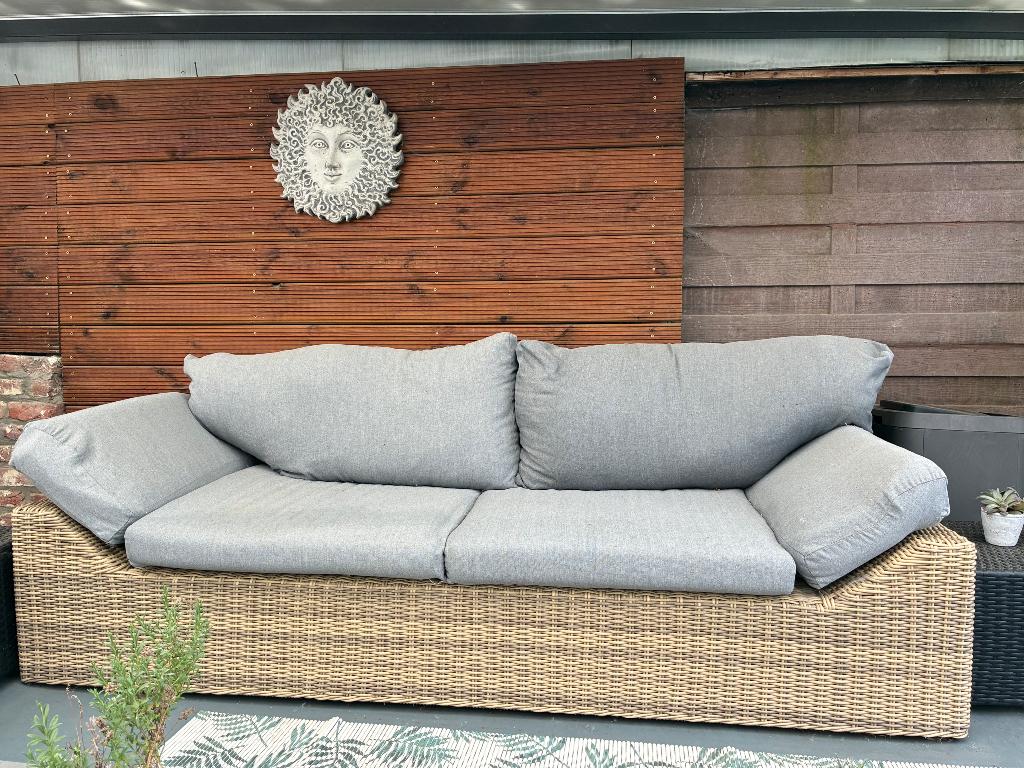 Fauteuils extérieur 3 places en rotin, Enlèvement, Comme neuf, Rotin
