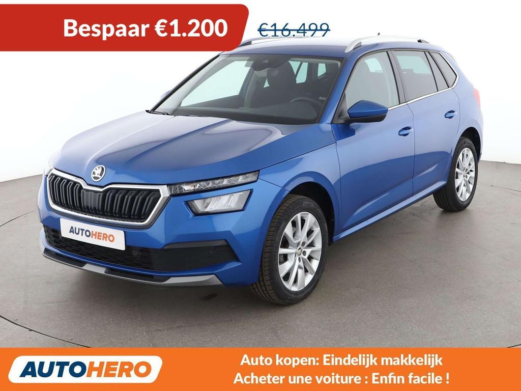Skoda Kamiq 1.5 TSI ACT Ambition (bj 2021), Auto's, Skoda, Voorwielaandrijving, Stof, Blauw, 5 deurs