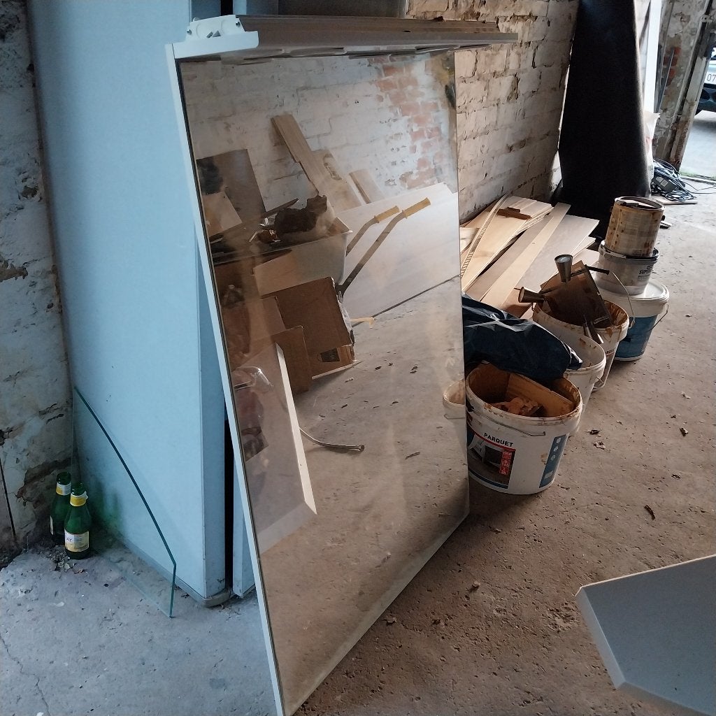 Spiegel, Huis en Inrichting, Badkamer | Badkamermeubels, Ophalen, Gebruikt, 100 tot 150 cm, Overige typen